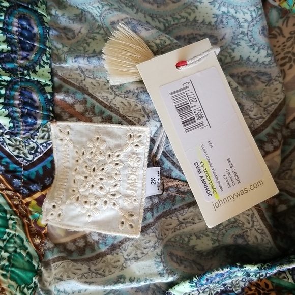 Johnny Was Rivera Tiered Wide Pants Plus Size 2X - Picture 13 of 15